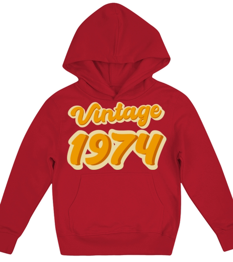 Retro Vintage 1974 Kids Hoodie