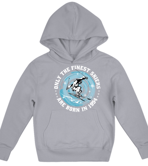 Skiers Skier Vintage born in 1954 Birthday Ski Kids Hoodie