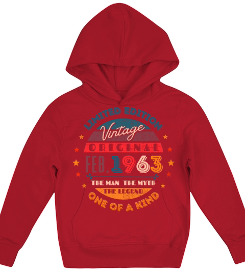 Vintage February 1963 Kids Hoodie