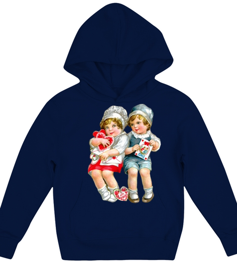 Vintage Valentines Day Kids Hoodie