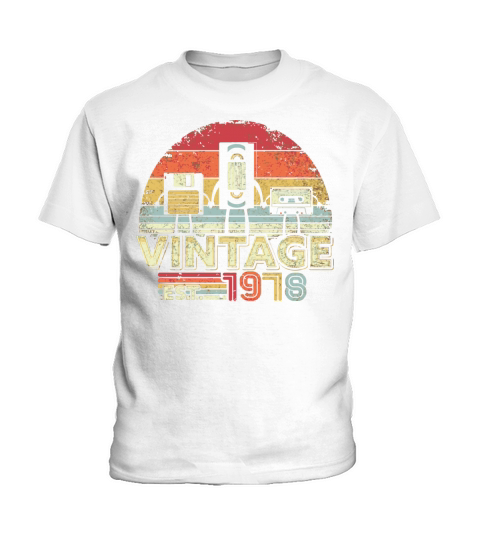1978 Funny Vintage Cassette Floppy Disk Birthday Kids T-Shirt