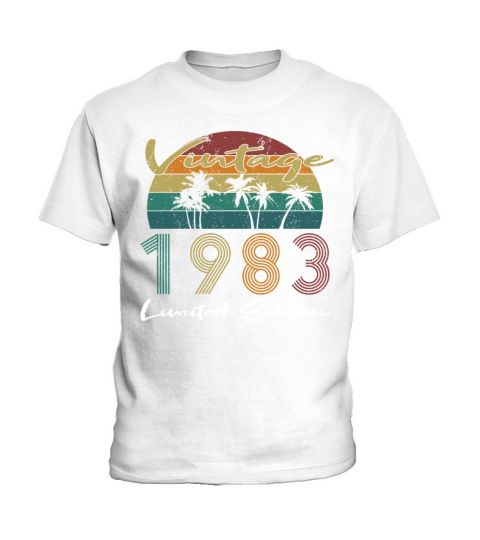 40th birthday vintage 1983 limited edition Kids T-Shirt