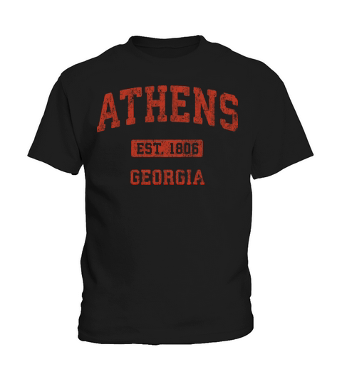 Athens Georgia Vintage Athletic Sports Design Kids T-Shirt