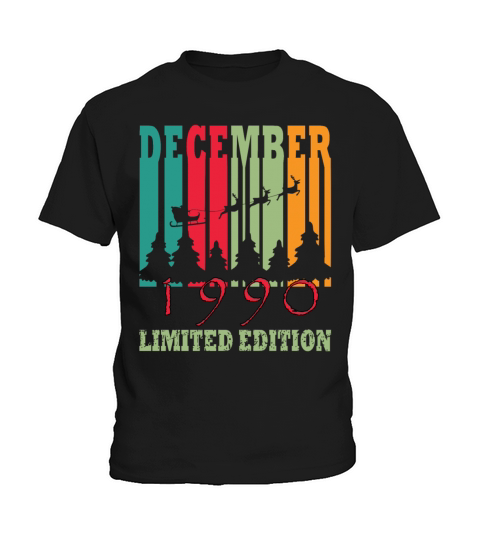 December 1990 birthday greeting retro design Kids T-Shirt