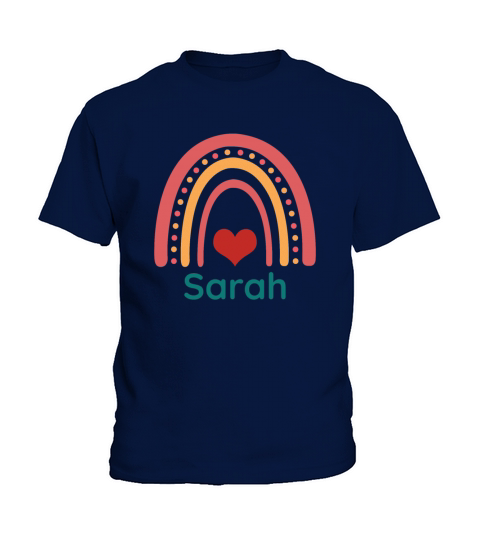 Sarah Vintage Boho Rainbow Kids T-Shirt