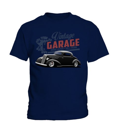 Vintage Garage Hot Rods Kids T-Shirt