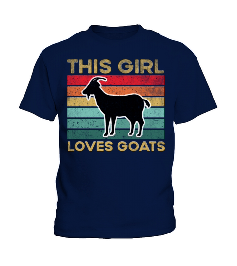 Vintage Goat For Girls Kids Farm Animal Lover Goat Kids T-Shirt