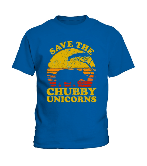 Vintage Save The Chubby Unicorns Costume Rhino Lov Kids T-Shirt