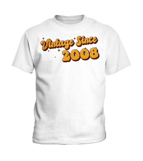 Vintage since 2008 15 Years Old - Groovy 15th Kids T-Shirt
