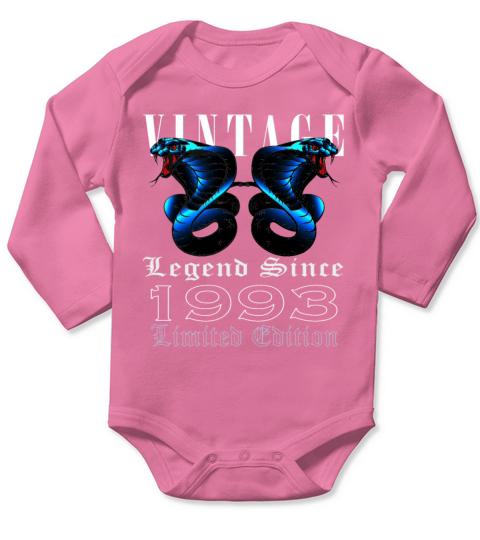 1993 Vintage 30 Years Limited Edition Long Sleeve Baby One-Piece
