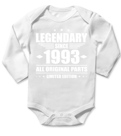 30th birthday vintage 1993 legendary since 1993 Long Sleeve Baby One-Piece