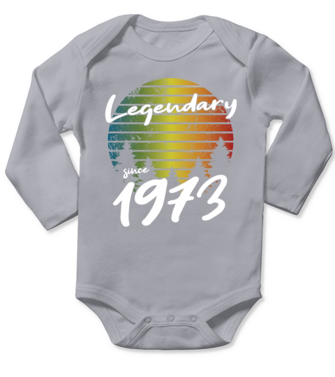 50th birthday legendary since 1973 Long Sleeve Baby One-Piece
