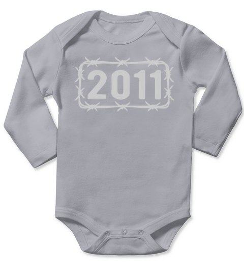 Birthday Vintage 2011 Barbed Wire Long Sleeve Baby One-Piece