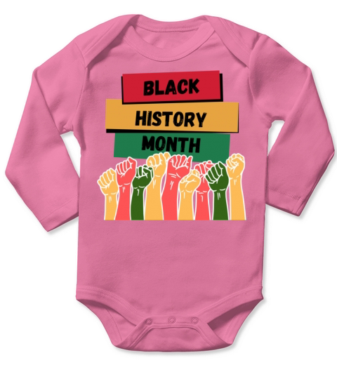 Black History Month Vintage Classic Quotes 2255 Long Sleeve Baby One-Piece