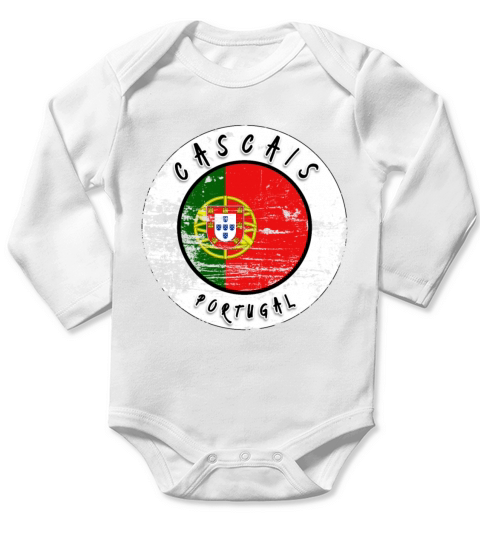 Cascais Portugal Vintage Long Sleeve Baby One-Piece
