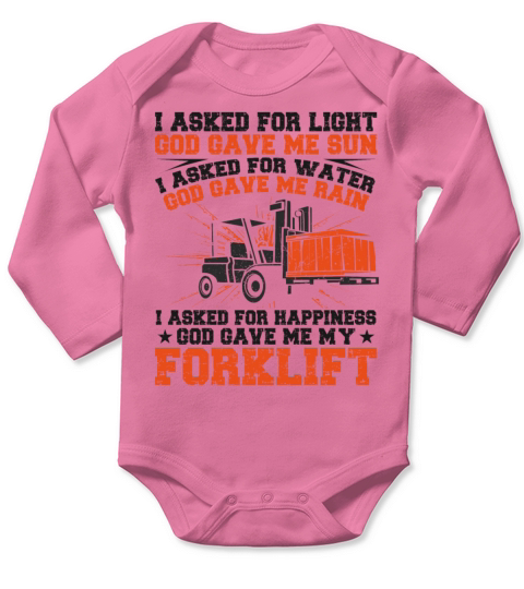 Certified Forklift Truck Operator Long Sleeve Baby One-Piece