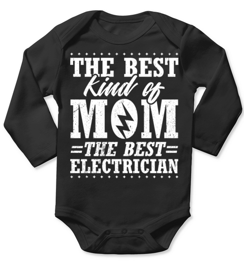 Humor Electrician Design Quote Raises An Electrici Long Sleeve Baby One-Piece