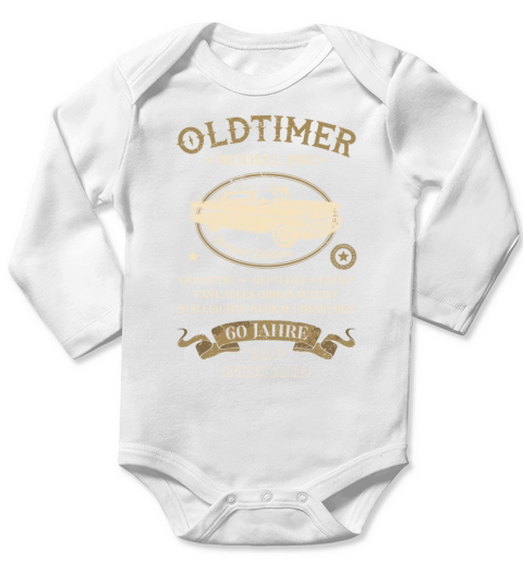 Oldtimer 60th birthday 60 years Long Sleeve Baby One-Piece