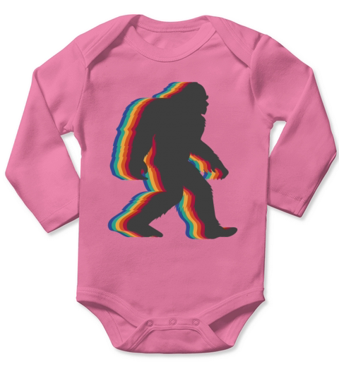 Retro Bigfoot vintage Fun and Nostalgic Sasquatch Long Sleeve Baby One-Piece