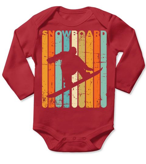 Retro Snowboarding Vintage Snowboarder Quote Snowb Long Sleeve Baby One-Piece