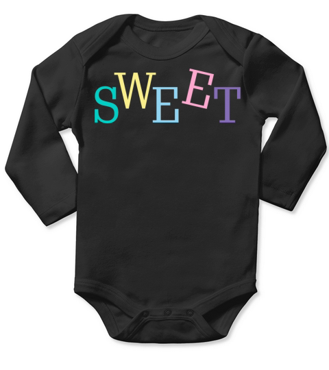Sweet colorful typographic slogan lettering Long Sleeve Baby One-Piece