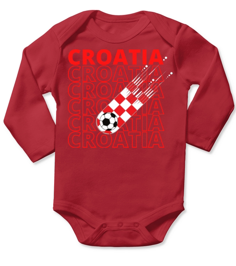 World Croatia Soccer Vintage Long Sleeve Baby One-Piece