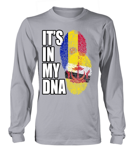 Andorran And Bruneian Mix Heritage DNA Flag Long sleeved Unisex