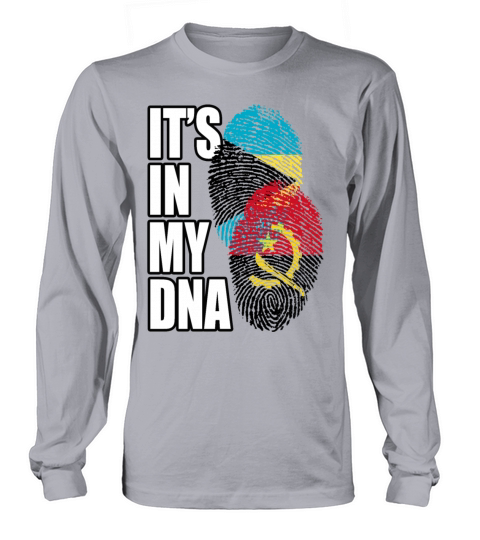 Angolan And Bahamian Mix Heritage DNA Flag Long sleeved Unisex
