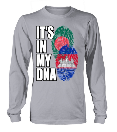 Cambodian And Bangladeshi Mix Heritage DNA Flag Long sleeved Unisex