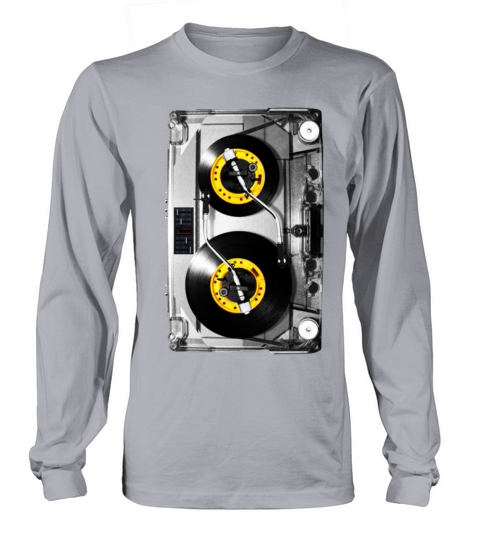 Cassette Tape Vinyl Record DJ Turntable Long sleeved Unisex