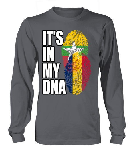 Chadian And Burmese Mix Heritage DNA Flag Long sleeved Unisex