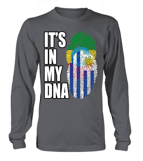 Ethiopian And Uruguayan Mix Heritage DNA Flag Long sleeved Unisex
