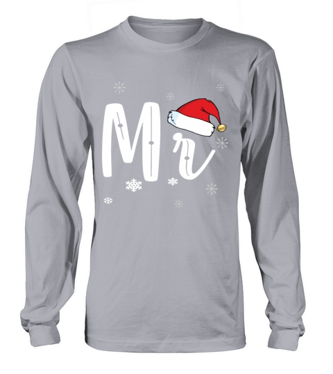 Funny Christmas Couple Matching Mr and Mrs Santa Long sleeved Unisex