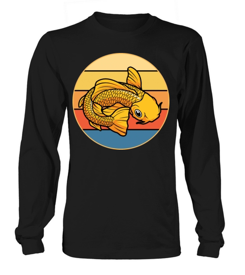 Japanese Koi Fish Vintage Retro Sunset Long sleeved Unisex