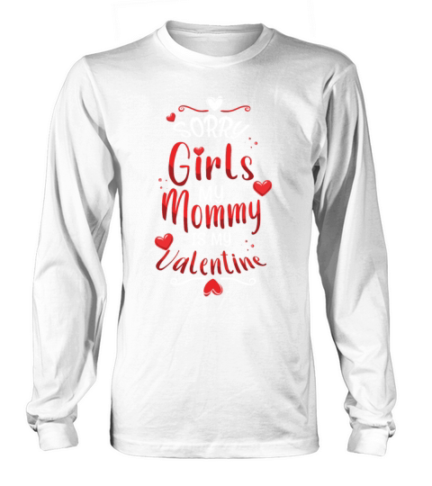Mommy My Valentine Hearts Day Valentines Long sleeved Unisex