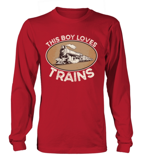This Boy Loves Trains Engine Vintage Boys Trainthi Long sleeved Unisex