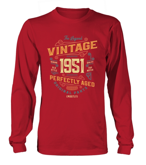 Vintage 1951 72th Birthday Long sleeved Unisex