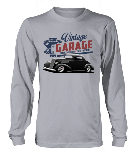 Vintage Garage Hot Rods Long sleeved Unisex