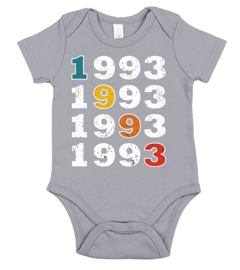30th birthday vintage 1993 retro vintage style Short Sleeve Baby One-Piece