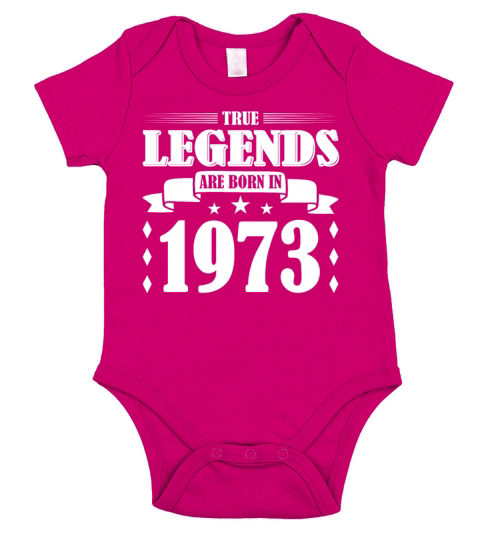 50th birthday vintage 1973 legends born in 1973 Short Sleeve Baby One-Piece