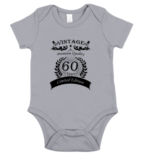 60th birthday vintage Short Sleeve Baby One-Piece