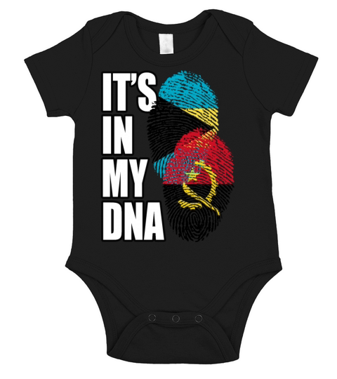 Angolan And Bahamian Mix Heritage DNA Flag Short Sleeve Baby One-Piece
