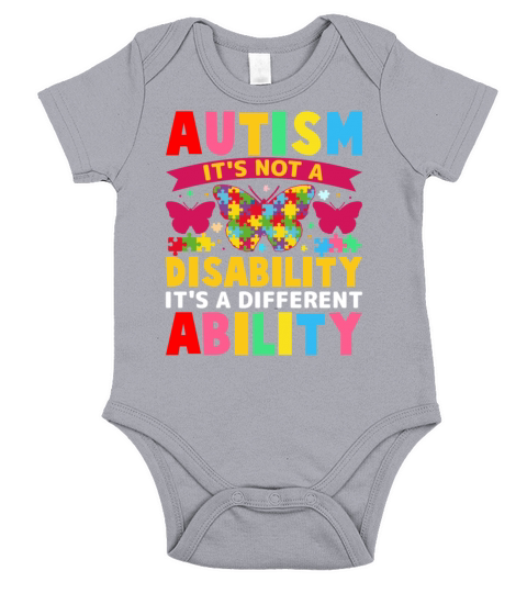 Autism Is Not a Disability Its a Different Abilit Short Sleeve Baby One-Piece