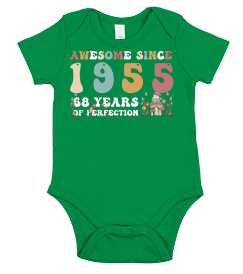Awesome since 1955 83 Year of Perfection - 68th Short Sleeve Baby One-Piece