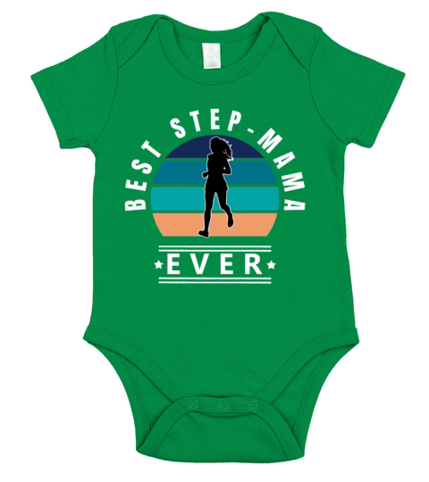 Best Step-mama running vintage sunset w Short Sleeve Baby One-Piece