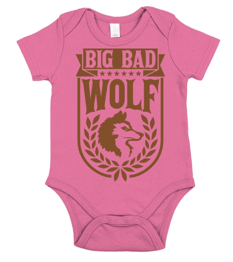 big bad wolf quote Short Sleeve Baby One-Piece