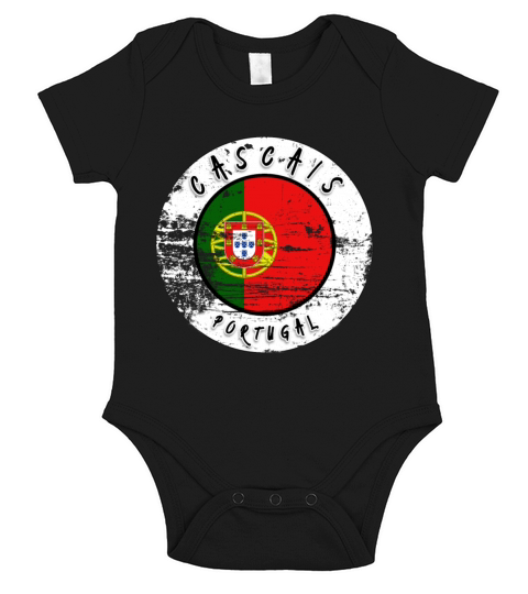Cascais Portugal Vintage Short Sleeve Baby One-Piece