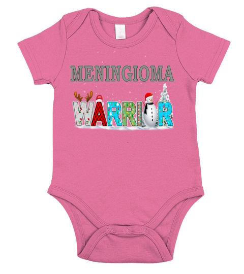 CHRISTMAS WARRIOR Meningioma Awareness Short Sleeve Baby One-Piece