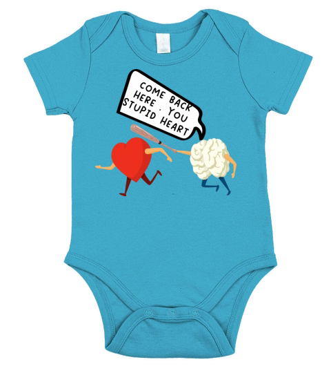 complicated love-Brain chasing heart Short Sleeve Baby One-Piece