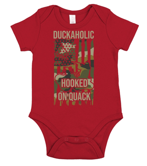 Duckaholic Hooked On Quack For A Waterfowl Hunter Short Sleeve Baby One-Piece